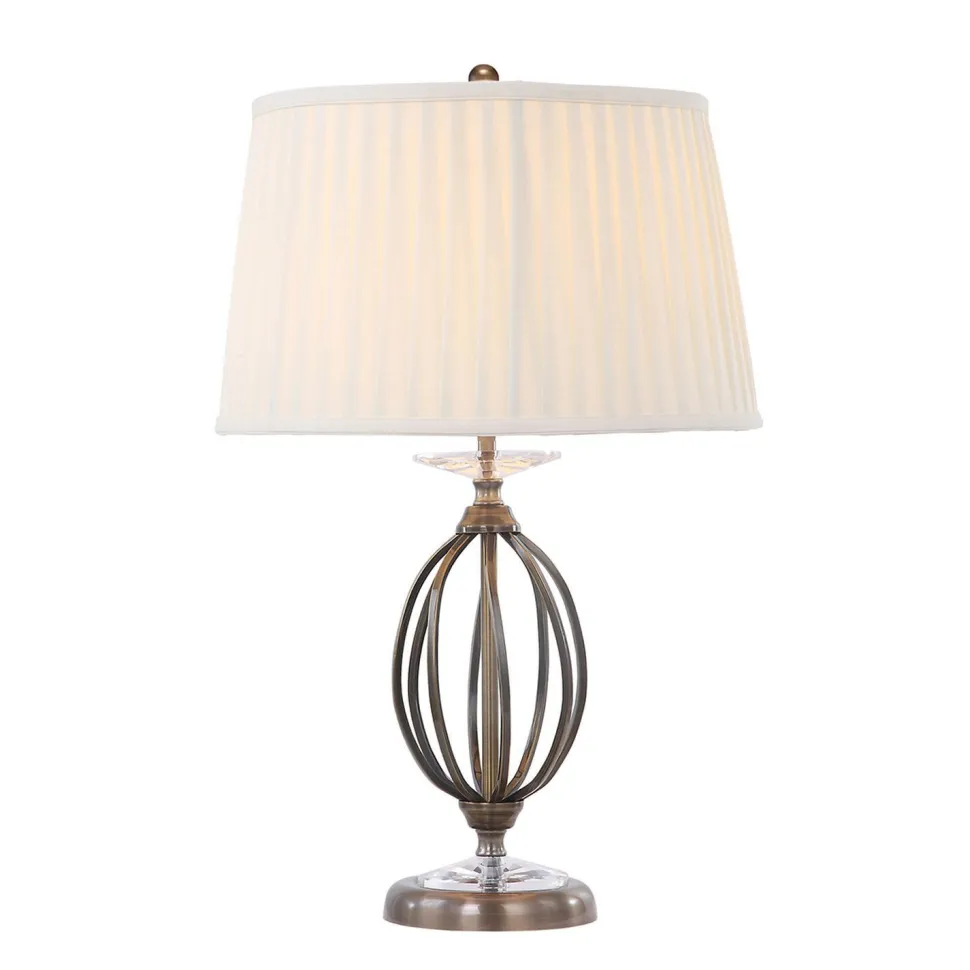 Opulente Tischlampe CANDELA Klassisch 56,5cm Stoff