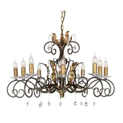 Opulenter Kronleuchter GOTICA Bronze Gold Ø90cm