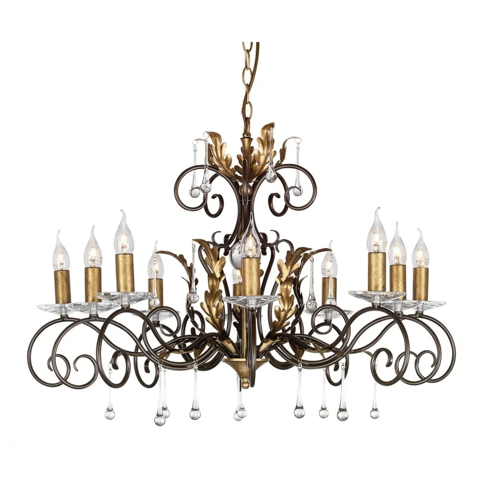 Opulenter Kronleuchter GOTICA Bronze Gold Ø90cm