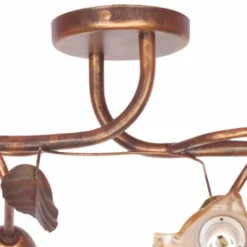 Orange Deckenleuchte Metall 4-flmg Rustikal