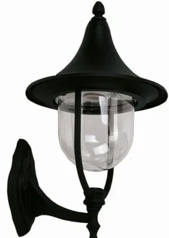 Outdoor Wandlaterne MADILAH Schwarz Aluminium E27 IP43