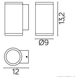Outdoor Wandleuchte Anthrazit IP54 Aluminium GU10