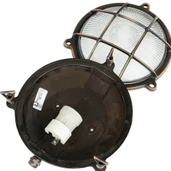 Outdoor Wandleuchte Messing Maritim Ø 21 cm E27 IP64