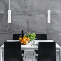 Pendellampe Esstisch Rund Weiß Alu Wohnzimmer