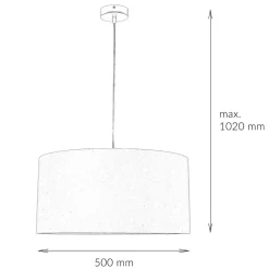 Pendellampe Rot Gold Retro Ø50cm Esstisch Stoff