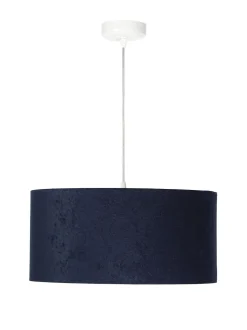Pendelleuchte AIMEE Dunkelblau Weiß Retro rund