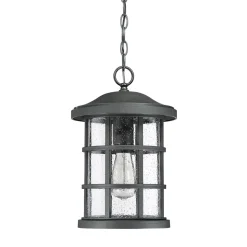 Pendelleuchte außen IP44 E27 Rustikal Schwarz antik