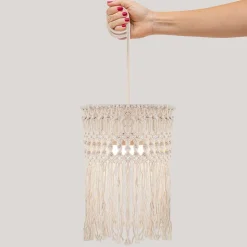 Pendelleuchte außen kabellos LED Akku IP54 Ø 30cm Beige 2700K