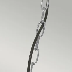 Pendelleuchte Außen Messing Glas in Nickel IP44