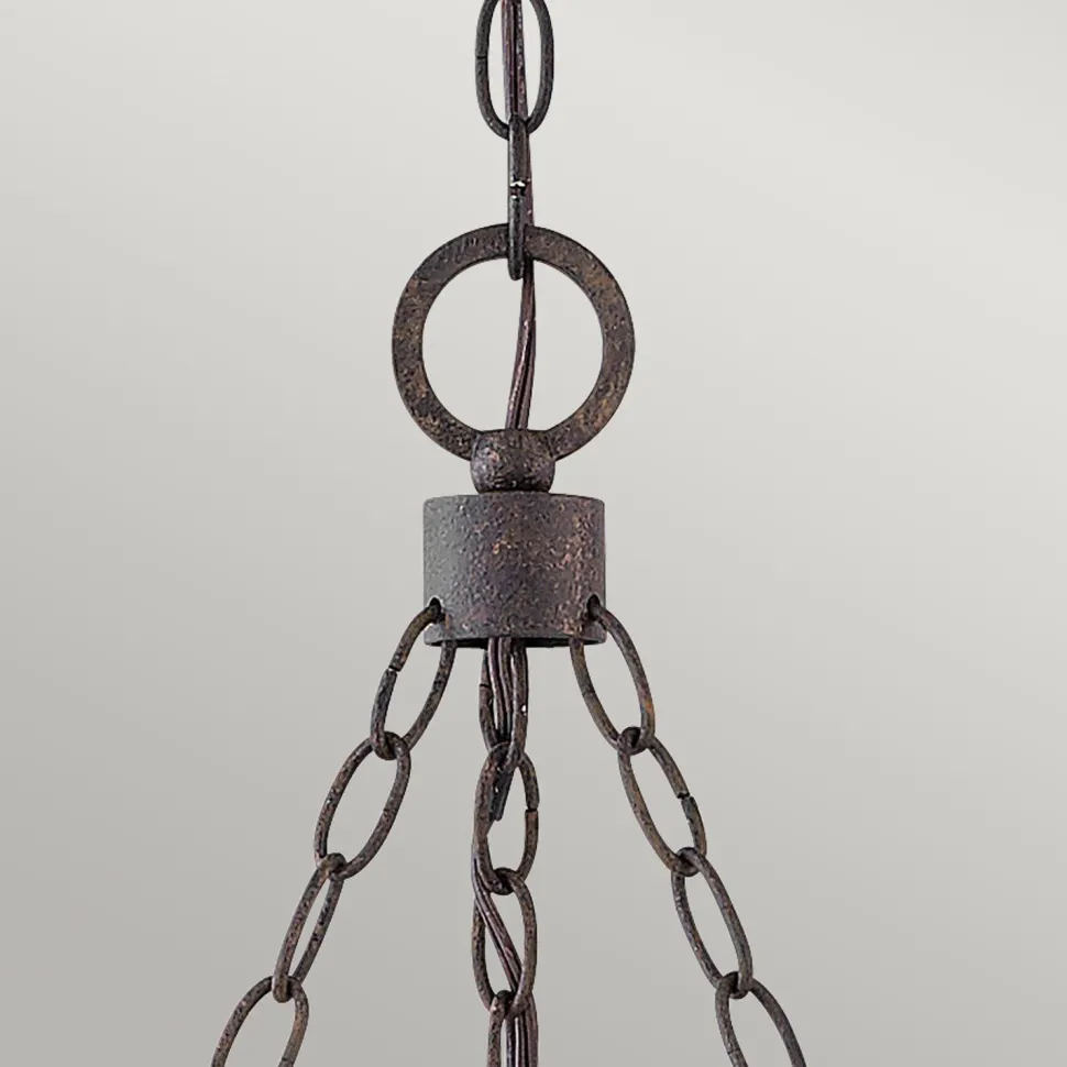 Pendelleuchte außen Ring IP44 rund Ø 76,2 cm Metall Glas E14