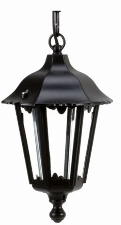 Pendelleuchte Außen Schwarz Aluminium IP44 Rustikal