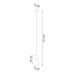 Pendelleuchte Beton Holz Ø 12 cm Skandinavisch E27