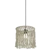 Pendelleuchte Boho Seil Ø 31,5 cm Weiß Natur E27 DANNY