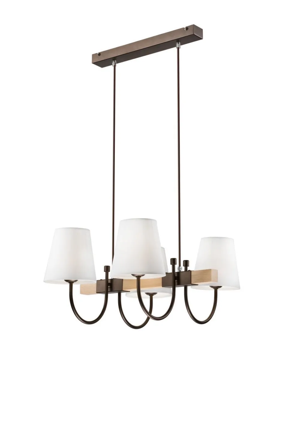 Pendelleuchte Braun Holz 4-flmg Landhaus Esstisch