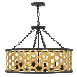 Pendelleuchte CELLA Gold 6-flmg verstellbar Lampe