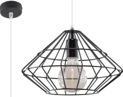 Pendelleuchte Draht geometrisch Käfigschirm E27