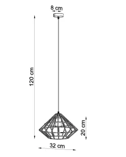 Pendelleuchte Draht geometrisch Käfigschirm E27
