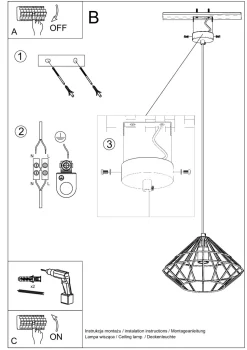 Pendelleuchte Draht geometrisch Käfigschirm E27