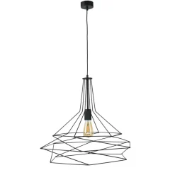 Pendelleuchte Draht Schwarz geometrisch Esstisch