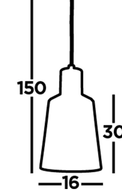 Pendelleuchte E27 Ø 16 cm in Schwarz Messing Metall