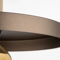 Pendelleuchte E27 Ø30 cm rund Sandgrau Braun Vintage