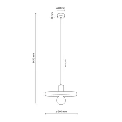 Pendelleuchte E27 Ø30 cm rund Sandgrau Braun Vintage
