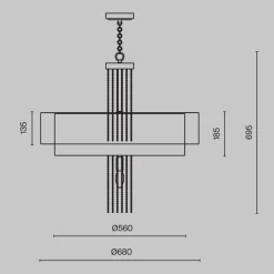 Pendelleuchte Edelstahl Stoff E14 Ø 68 cm rund Modern
