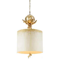 Pendelleuchte ELIF Ø38cm Creme kürzbar Hängelampe