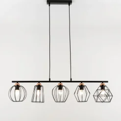 Pendelleuchte Esstisch Schwarz Drahtgestell Schirm