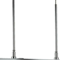 Pendelleuchte 3-flammig Chrom Klar E27 Glas Metall