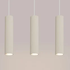 Pendelleuchte 3-flammig GU10 B: 45 cm in Creme Modern