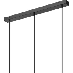 Pendelleuchte 3-flammig Modern Schwarz Chrom E27 Metall