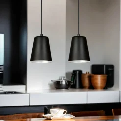 Pendelleuchte 2-flammig Schwarz höhenverstellbar