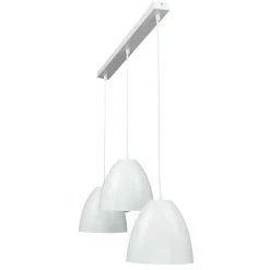 Pendelleuchte 3-flammig verstellbar Weiß Gold E27