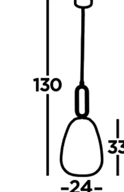 Pendelleuchte Glas Metall Ø 24 cm H: 1,3 m verstellbar E27