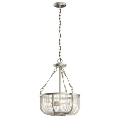 Pendelleuchte Glas Metall rund Ø 40,6 cm 3x E27 Vintage