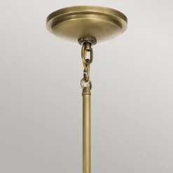 Pendelleuchte Glas Metall E27 Ø 20,4 cm in Messing Weiß