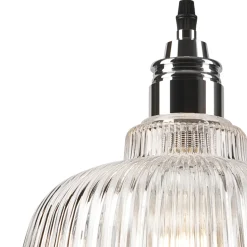 Pendelleuchte Glas Metall E27 Ø 28 cm Vintage Esszimmer