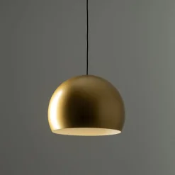 Pendelleuchte Gold matt GU10 Ø 27,5 cm Metall Retro Kugel