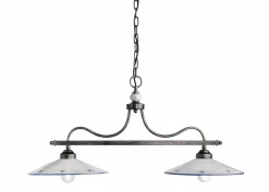 Pendelleuchte Handarbeit Keramik E27 2-flammig Landhausstil