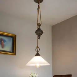 Pendelleuchte Höhenverstellbar aus echtem Messing