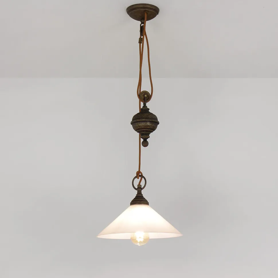 Pendelleuchte Höhenverstellbar aus echtem Messing