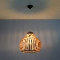 Pendelleuchte Holz rund Ø43cm Modern wohnlich NIGILIA