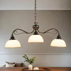 Pendelleuchte in Braun antik L:74cm Esstisch Lampe