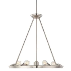 Pendelleuchte in Silber Ø71cm rund Esstisch RESFINE