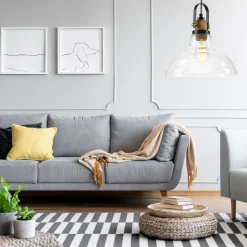 Pendelleuchte Industrial Vintage Glas Schirm E27