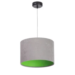 Pendelleuchte JERRY Grau Grün Retro rund Esstisch