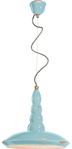 Pendelleuchte Keramik E27 rund D: 40 cm H: max. 137 cm