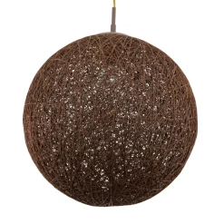 Pendelleuchte Kugel Geflecht Braun rund Ø 39 cm Metall