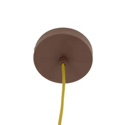 Pendelleuchte Kugel Geflecht Braun rund Ø 39 cm Metall